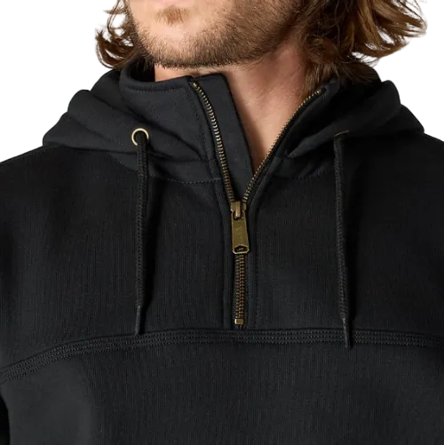 carhartt-mens-rain-defender-paxton-14-zip-sweatshirt-black-neckline-workwear-wearhouse-work-boots-apparel-safety-gear
