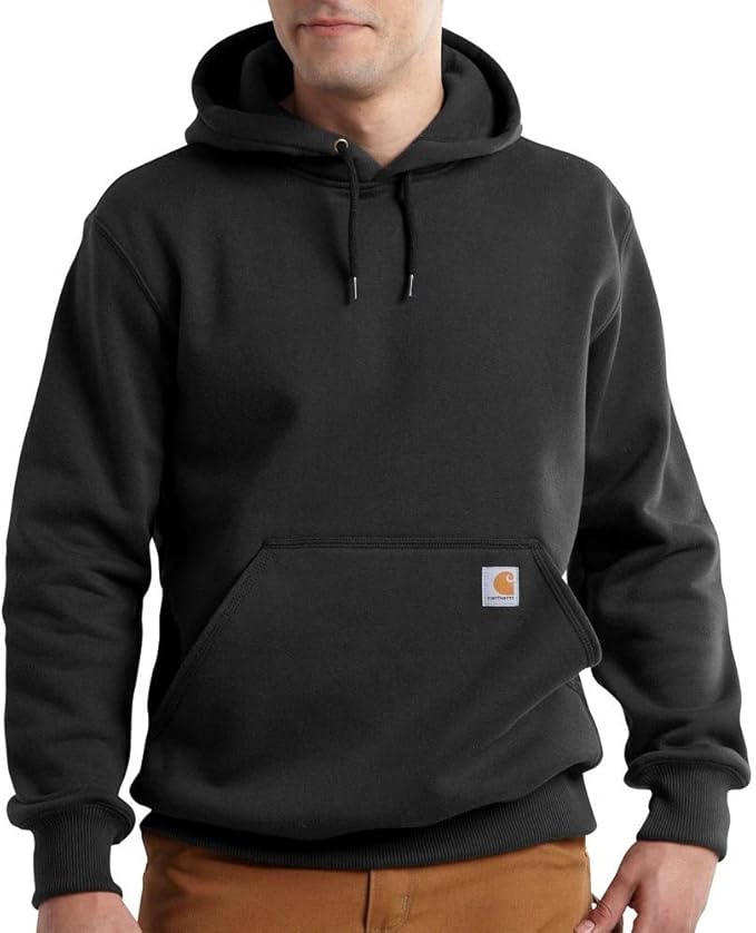 carhartt-mens-rain-defender-paxton-sweatshirt-front-black-workwear-wearhouse-work-boots-apparel-safety-gear
