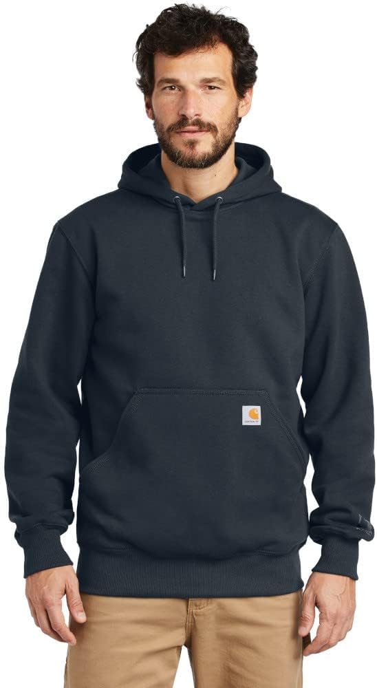carhartt-mens-rain-defender-paxton-sweatshirt-front-new-navy-workwear-wearhouse-work-boots-apparel-safety-gear
