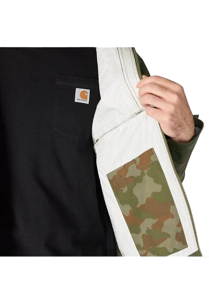 carhartt-mens-storm-defender-waterproof-jacket-inside-pocket-army-green-camo-workwear-wearhouse-work-boots-apparel-safety-gear
