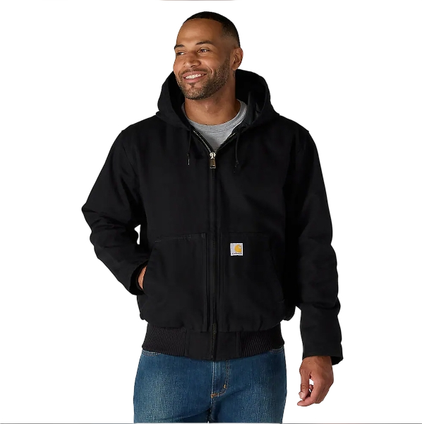 carhartt-mens-washed-duck-active-jac-front-black-workwear-wearhouse-work-boots-apparel-safety-gear
