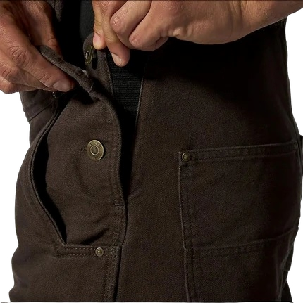 carhartt-mens-washed-duck-insulated-bib-overall-button-dark-brown-workwear-wearhouse-work-boots-apparel-safety-gear
