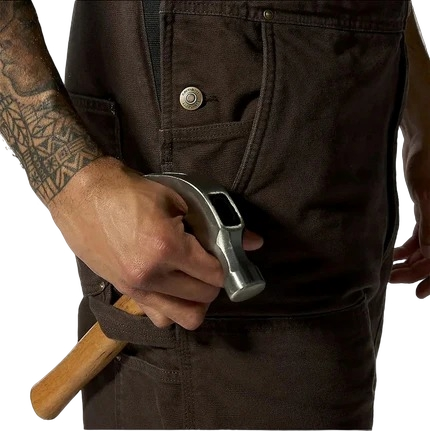 carhartt-mens-washed-duck-insulated-bib-overall-hammer-loop-dark-brown-workwear-wearhouse-work-boots-apparel-safety-gear
