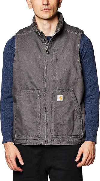 carhartt-mens-washed-duck-mock-neck-vest-gravel-workwear-wearhouse-work-boots-apparel-safety-gear
