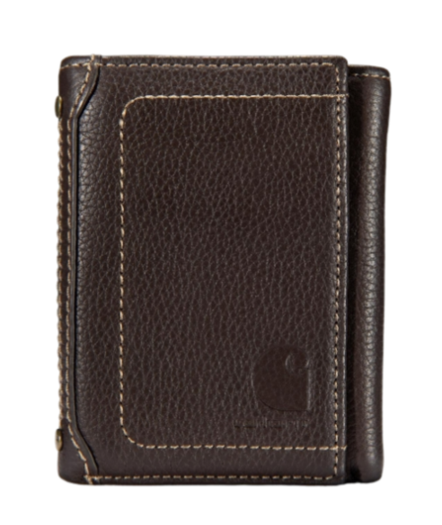 carhartt-milled-pebble-leather-trifold-wallet-front-workwear-wearhouse-work-boots-apparel-safety-gear
