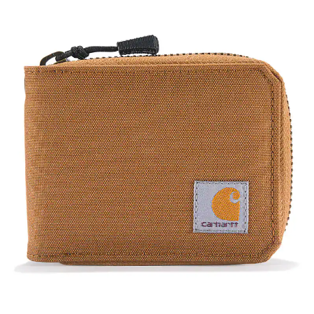 carhartt-nylon-duck-zipper-wallet-carahartt-brown-workwear-wearhouse-work-boots-apparel-safety-gear
