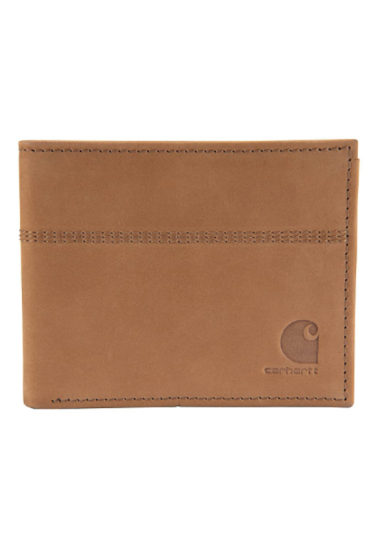 carhartt-saddle-leather-bifold-wallet-front-workwear-wearhouse-work-boots-apparel-safety-gear
