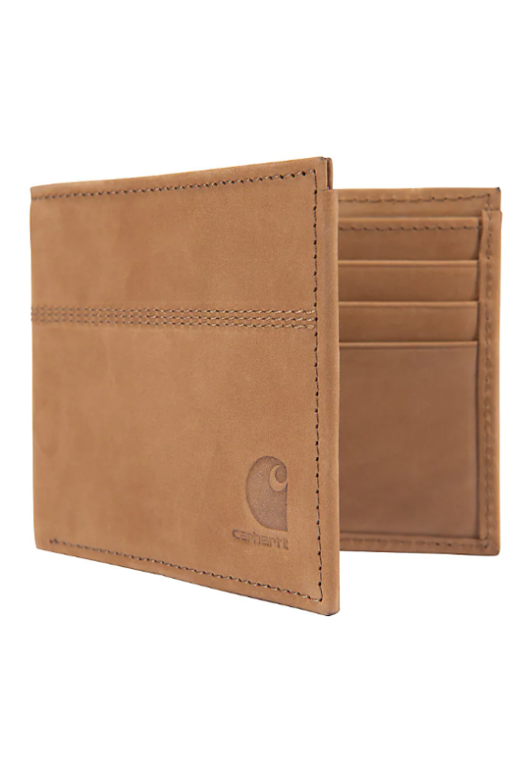 carhartt-saddle-leather-bifold-wallet-left-workwear-wearhouse-work-boots-apparel-safety-gear
