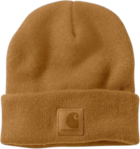 carhartt-tonal-patch-beanie-carhartt-brown-workwear-wearhouse-work-boots-apparel-safety-gear
