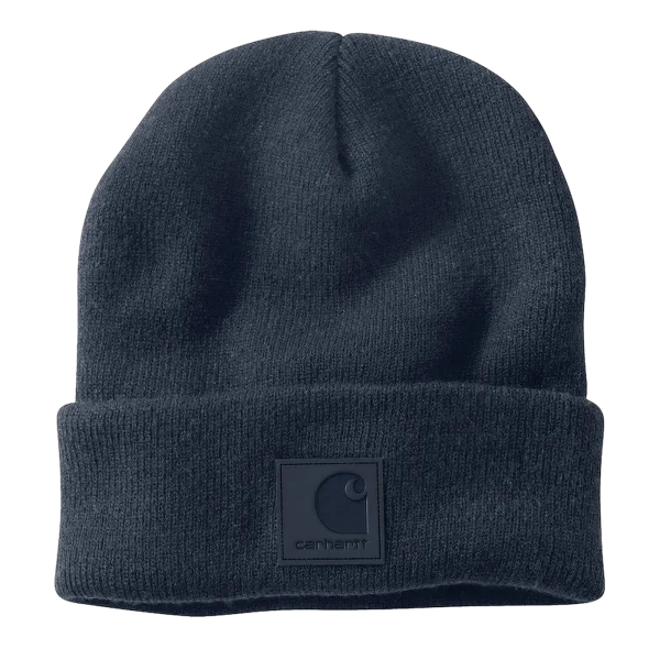 carhartt-tonal-patch-beanie-navy-workwear-wearhouse-work-boots-apparel-safety-gear
