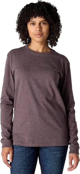 carhartt-womens-dearborn-loose-ls-logo-t-shirt-blackberry-heather-front-workwear-wearhouse-work-boots-apparel-safety-gear
