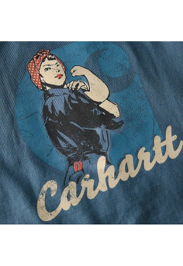 carhartt-womens-dearborn-rosie-loose-t-shirt-iron-blue-logo-workwear-wearhouse-work-boots-apparel-safety-gear

