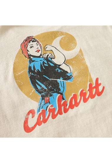 carhartt-womens-dearborn-rosie-loose-t-shirt-oatmilk-logo-workwear-wearhouse-work-boots-apparel-safety-gear
