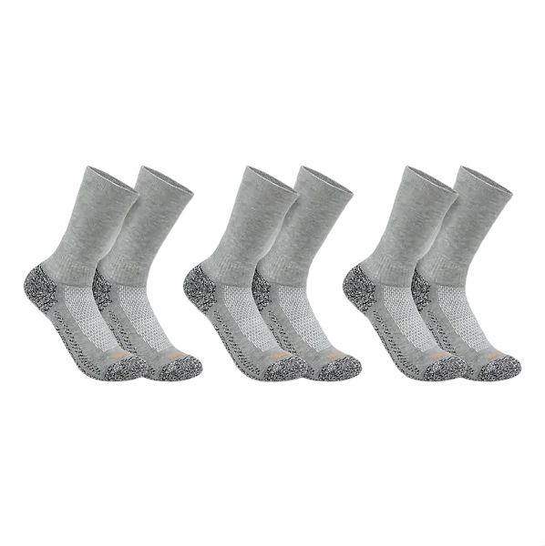carhartt-womens-force-midweight-crew-sock-3-pack-grey-workwear-wearhouse-work-boots-apparel-safety-gear
