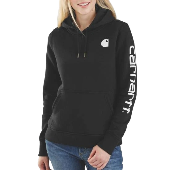 carhartt-womens-iconic-clarksburg-logo-sweatshirt-black-workwear-wearhouse-work-boots-apparel-safety-gear
