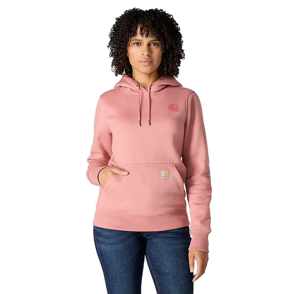 carhartt-womens-iconic-clarksburg-logo-sweatshirt-rose-tint-workwear-wearhouse-work-boots-apparel-safety-gear
