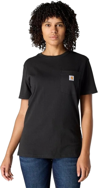 carhartt-womens-iconic-k87-pocket-t-shirt-front-black--workwear-wearhouse-work-boots-apparel-safety-gear
