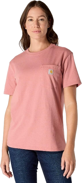 carhartt-womens-iconic-k87-pocket-t-shirt-front-rose-tint-heather-workwear-wearhouse-work-boots-apparel-safety-gear

