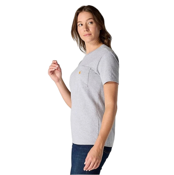 carhartt-womens-iconic-k87-pocket-t-shirt-left-heather-grey-workwear-wearhouse-work-boots-apparel-safety-gear
