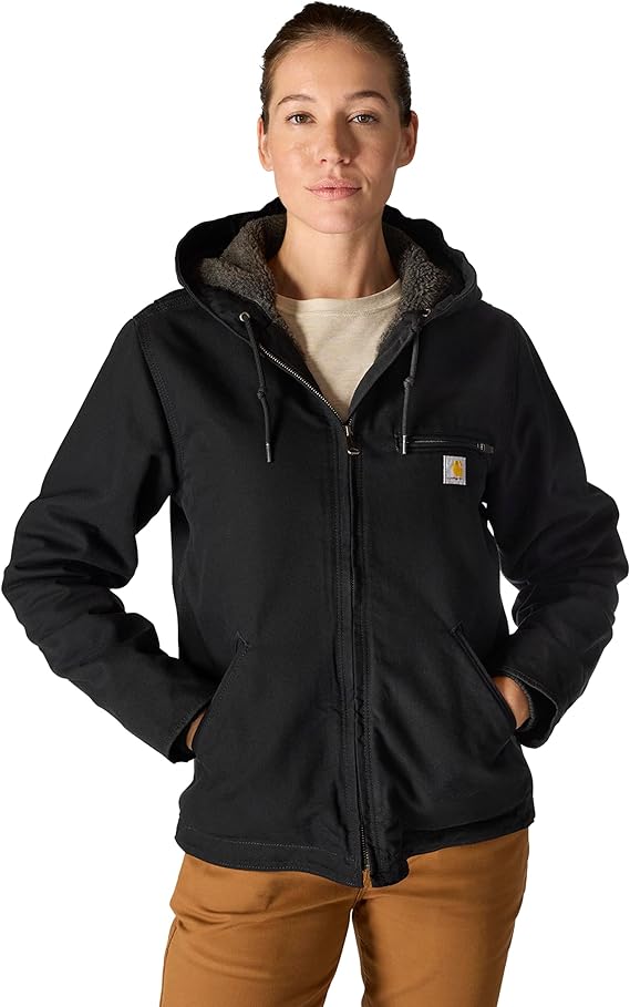 carhartt-womens-iconic-washed-duck-sierra-jacket-front-black-workwear-wearhouse-work-boots-apparel-safety-gear
