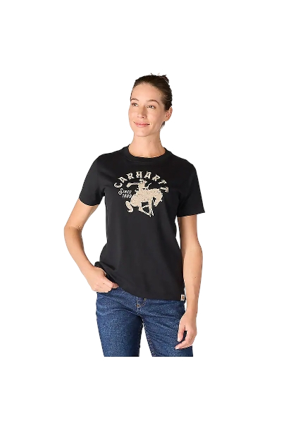 carhartt-womens-irvine-relaxed-horse-t-shirt-black-front-workwear-wearhouse-work-boots-apparel-safety-gear
