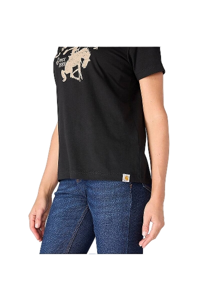 carhartt-womens-irvine-relaxed-horse-t-shirt-black-left-workwear-wearhouse-work-boots-apparel-safety-gear
