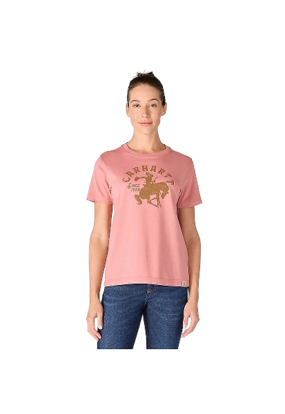 carhartt-womens-irvine-relaxed-horse-t-shirt-rose-tint-front-workwear-wearhouse-work-boots-apparel-safety-gear

