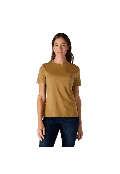 carhartt-womens-irvine-relaxed-t-shirt-brown-front-workwear-wearhouse-work-boots-apparel-safety-gear
