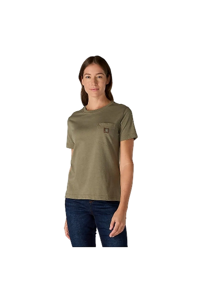 carhartt-womens-irvine-relaxed-t-shirt-dusty-olive-front-workwear-wearhouse-work-boots-apparel-safety-gear
