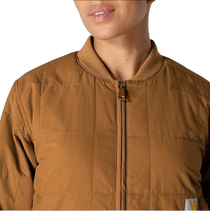carhartt-womens-rockford-insulated-jacket-neckline-carhartt-brown-workwear-wearhouse-work-boots-apparel-safety-gear
