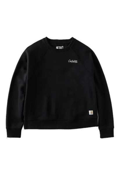 carhartt-womens-sawyer-crewneck-sweatshirt-black-full-workwear-wearhouse-work-boots-apparel-safety-gear
