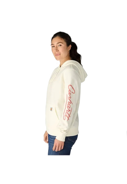 carhartt-womens-sawyer-script-logo-sweatshirt-left-egg-shell-workwear-wearhouse-work-boots-apparel-safety-gear
