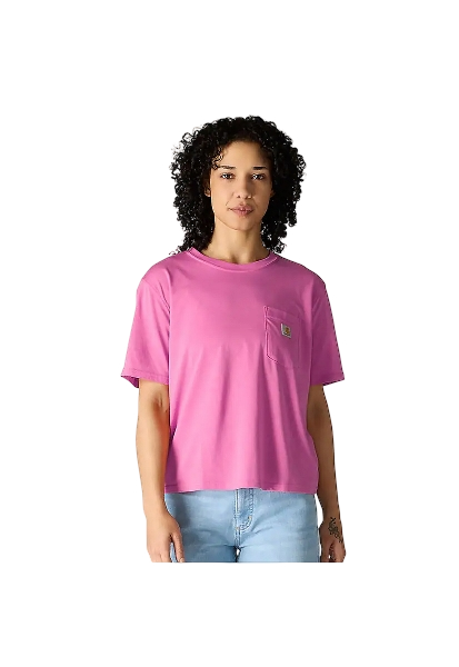 carhartt-womens-tencel-fiber-series-loose-fit-short-sleeve-crewneck-t-shirt-front-electric-fushia-workwear-wearhouse-work-boots-apparel-safety-gear
