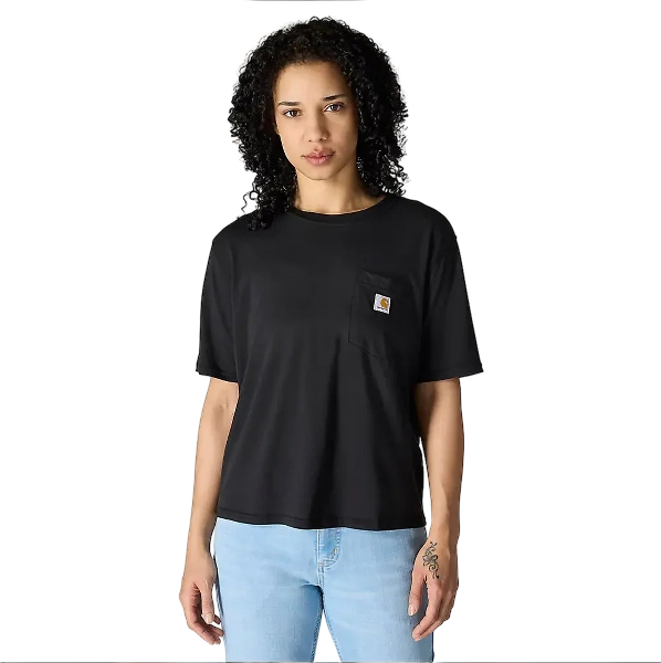 carhartt-womens-tencel-fiber-series-loose-t-shirt-front-black-workwear-wearhouse-work-boots-apparel-safety-gear
