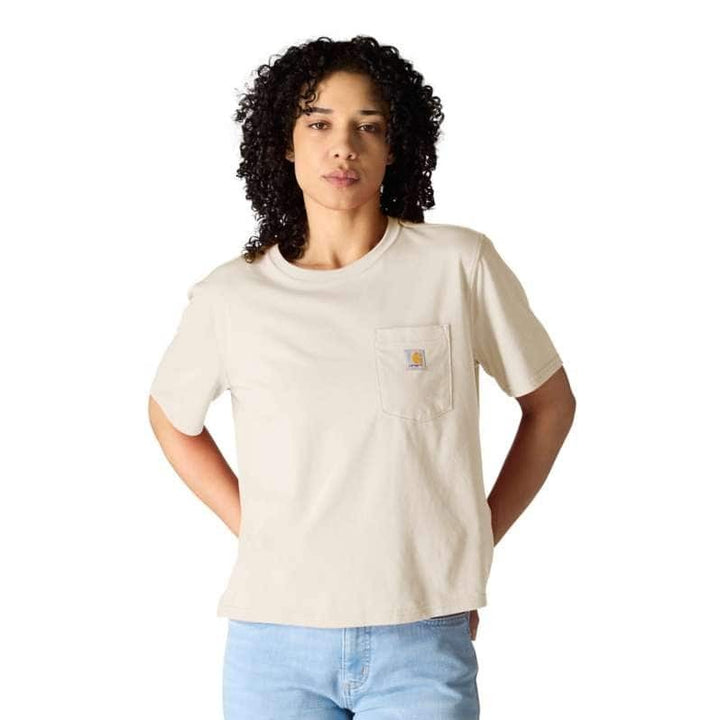 carhartt-womens-tencel-fiber-series-loose-t-shirt-front-oat-milk-heather-workwear-wearhouse-work-boots-apparel-safety-gear
