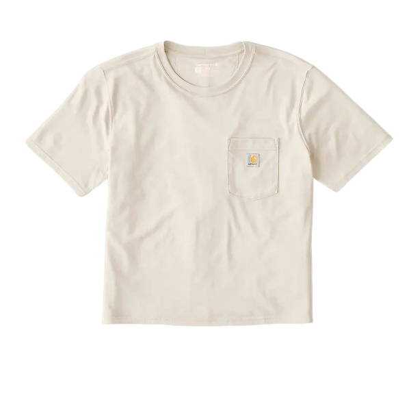 carhartt-womens-tencel-fiber-series-loose-t-shirt-full-front-oat-milk-heather-workwear-wearhouse-work-boots-apparel-safety-gear

