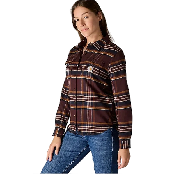 carhartt-womens-tencel-fiber-series-relaxed-fit-plaid-shirt-left-blackberry-workwear-wearhouse-work-boots-apparel-safety-gear
