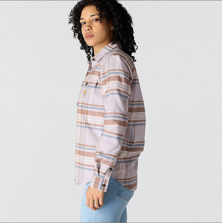 carhartt-womens-tencel-fiber-series-relaxed-fit-plaid-shirt-left-mica-workwear-wearhouse-work-boots-apparel-safety-gear
