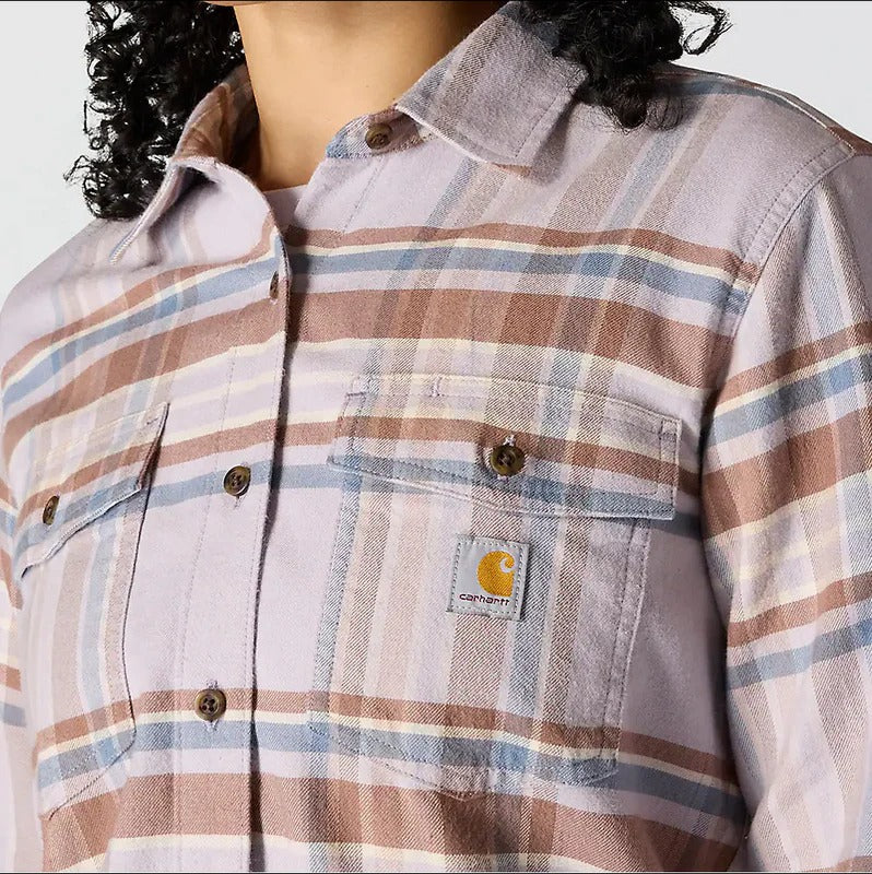 carhartt-womens-tencel-fiber-series-relaxed-fit-plaid-shirt-neckline-mica-workwear-wearhouse-work-boots-apparel-safety-gear
