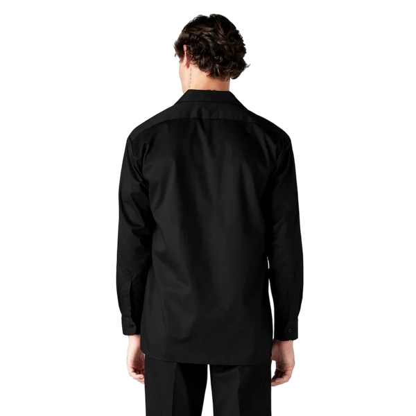 dickies-mens-long-sleeve-work-shirt-back-black-workwear-wearhouse-work-boots-apparel-safety-gear
