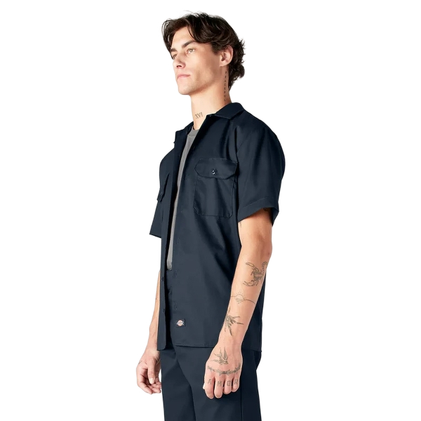 dickies-mens-short-sleeve-work-shirt-dark-navy-left-workwear-wearhouse-work-boots-apparel-safety-gear
