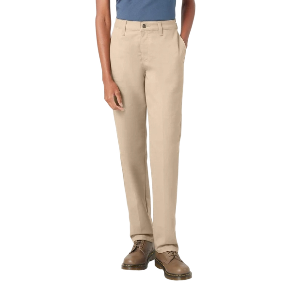 dickies-womens-super-flex-straight-leg-work-pants-khaki-front-workwear-wearhouse-work-boots-apparel-safety-gear
