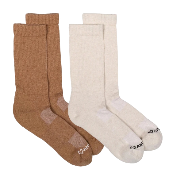 fox-river-womens-anywear-essential-lightweight-crew-sock---2-pack-coffee-linen-workwear-wearhouse-work-boots-apparel-safety-gear
