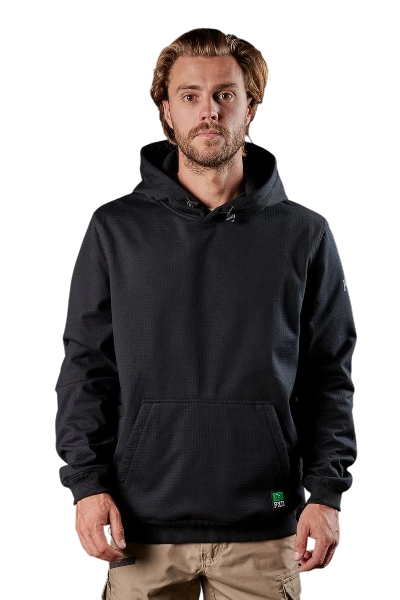 fxd-mens-wf-1-hi-vis-bonded-membrane-fleece-hoodie-black-front-workwear-wearhouse-work-boots-apparel-safety-gear
