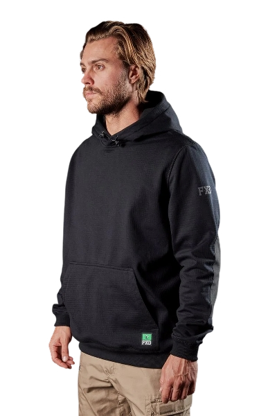 fxd-mens-wf-1-hi-vis-bonded-membrane-fleece-hoodie-black-left-workwear-wearhouse-work-boots-apparel-safety-gear
