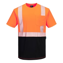 Portwest Men's Hi-Vis Segmented Tape Contrast T-Shirt S/S