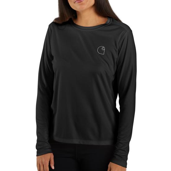 Carhartt Women's Force Sun Defender™ Relaxed Fit Lightweight Long-Sleeve Logo Graphic T-Shirt