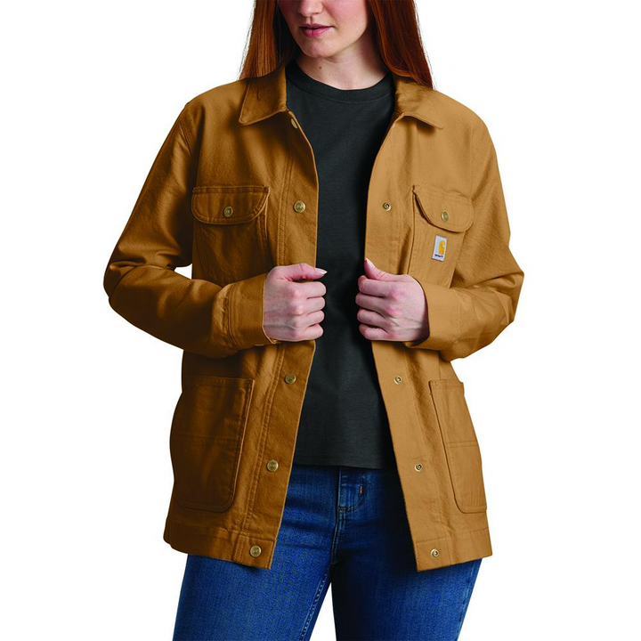 Carhartt Women's Rugged Flex® Loose Fit Canvas Chore Coat - 1 Warm Rating