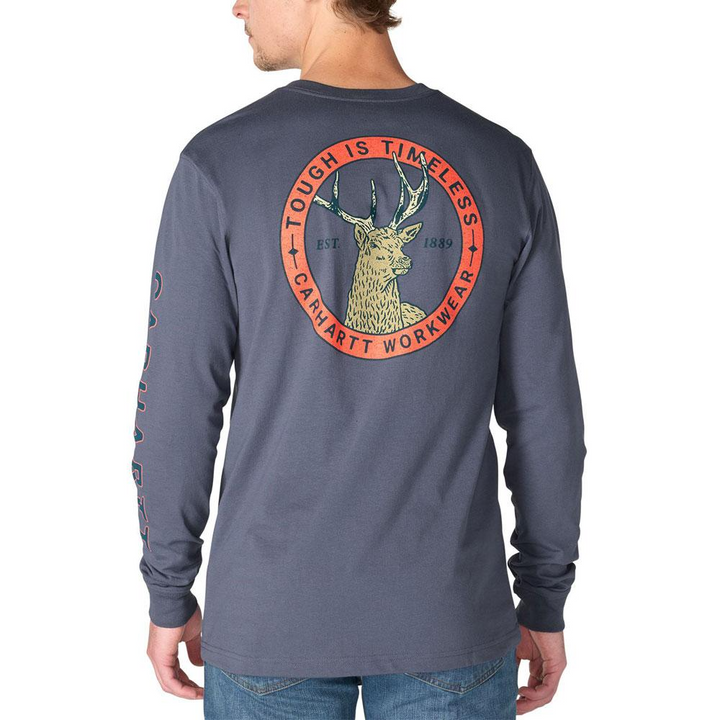 Carhartt Men's Irvine Relaxed Deer Badge Long-Sleeve T-Shirt