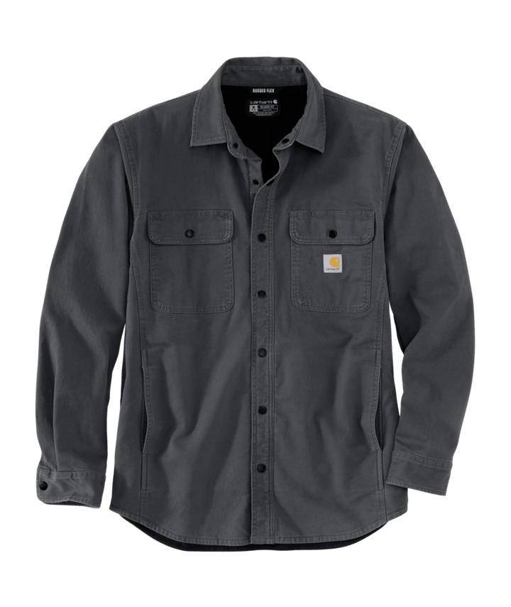 Carhartt Men's Rugged Flex® Relaxed Fit Canvas Fleece-Lined Shirt Jac